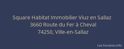 Square Habitat Immobilier Viuz en Sallaz