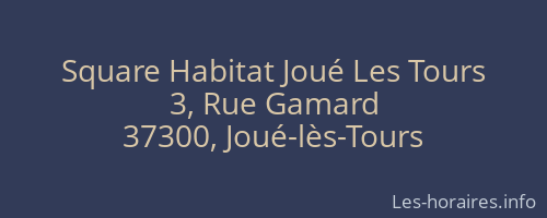 Square Habitat Joué Les Tours