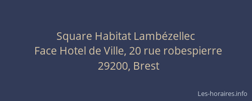 Square Habitat Lambézellec