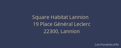 Square Habitat Lannion