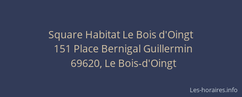 Square Habitat Le Bois d'Oingt
