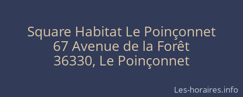 Square Habitat Le Poinçonnet