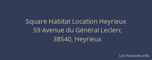 Square Habitat Location Heyrieux