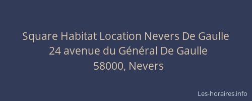 Square Habitat Location Nevers De Gaulle