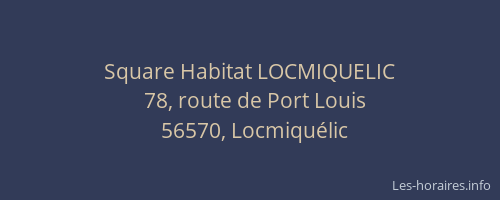 Square Habitat LOCMIQUELIC