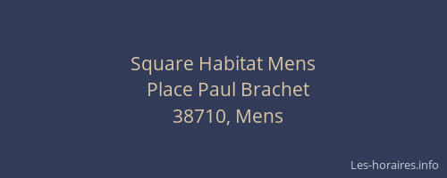 Square Habitat Mens