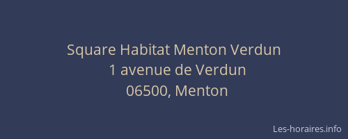 Square Habitat Menton Verdun