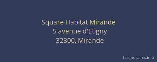 Square Habitat Mirande