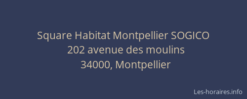 Square Habitat Montpellier SOGICO