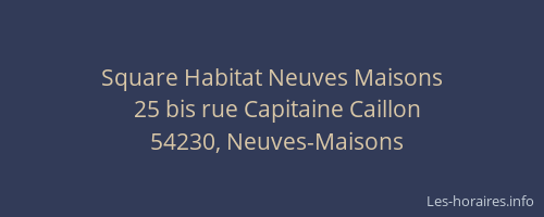 Square Habitat Neuves Maisons