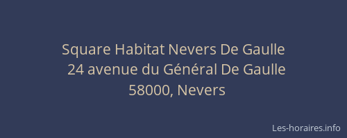 Square Habitat Nevers De Gaulle