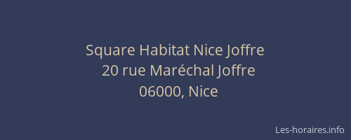 Square Habitat Nice Joffre