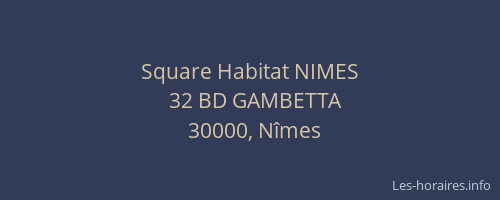 Square Habitat NIMES