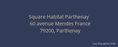 Square Habitat Parthenay
