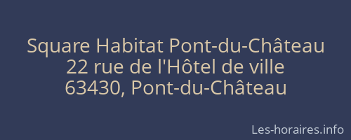 Square Habitat Pont-du-Château