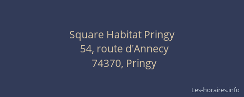 Square Habitat Pringy