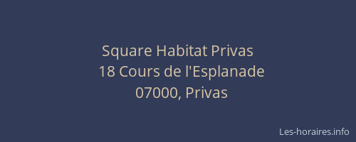 Square Habitat Privas