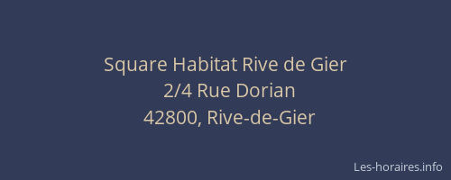 Square Habitat Rive de Gier