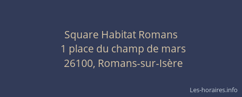 Square Habitat Romans