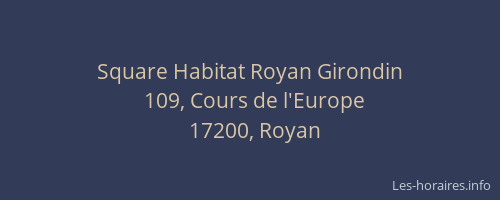 Square Habitat Royan Girondin