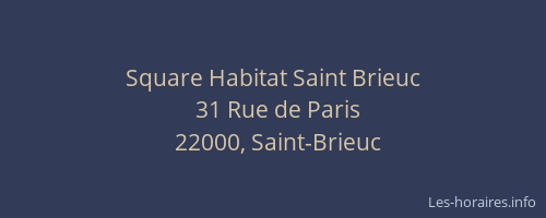 Square Habitat Saint Brieuc