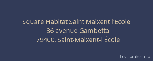 Square Habitat Saint Maixent l'Ecole