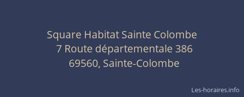Square Habitat Sainte Colombe