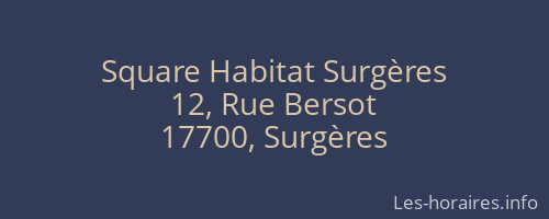 Square Habitat Surgères