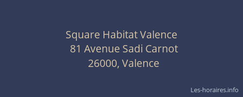 Square Habitat Valence