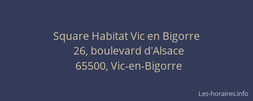 Square Habitat Vic en Bigorre