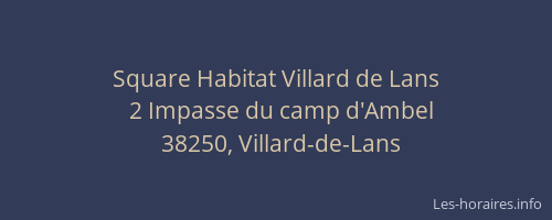 Square Habitat Villard de Lans