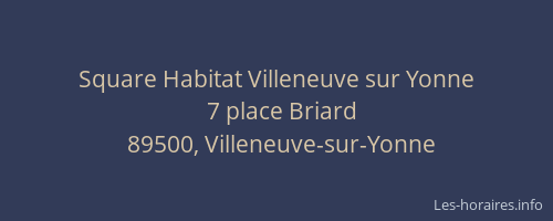 Square Habitat Villeneuve sur Yonne