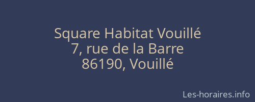 Square Habitat Vouillé