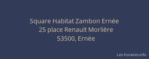 Square Habitat Zambon Ern&eacute;e