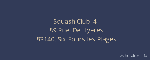 Squash Club  4