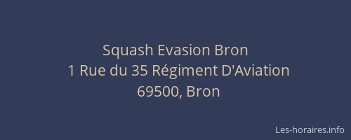 Squash Evasion Bron