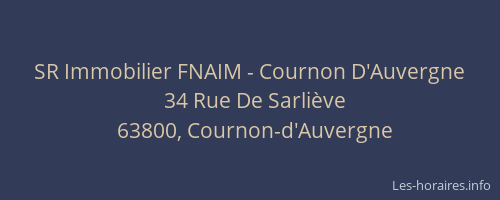 SR Immobilier FNAIM - Cournon D'Auvergne