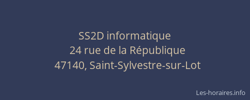 SS2D informatique