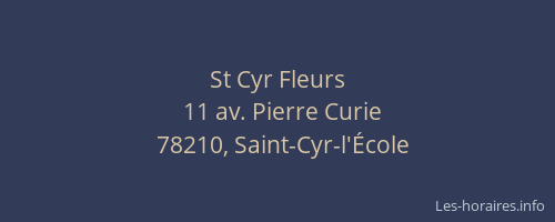 St Cyr Fleurs