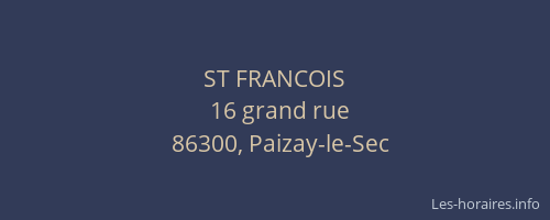 ST FRANCOIS