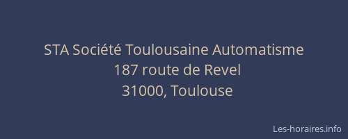 STA Société Toulousaine Automatisme