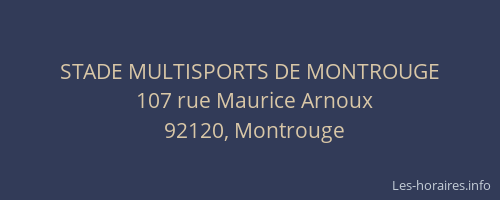 STADE MULTISPORTS DE MONTROUGE
