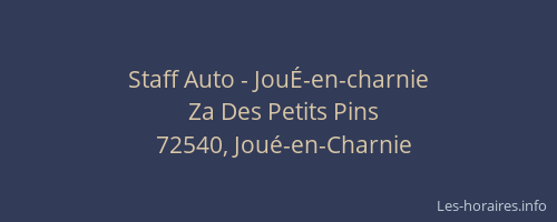 Staff Auto - Jou&Eacute;-en-charnie