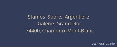 Stamos  Sports  Argentière