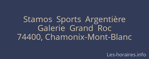 Stamos  Sports  Argentière