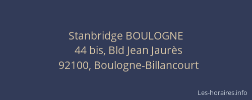 Stanbridge BOULOGNE