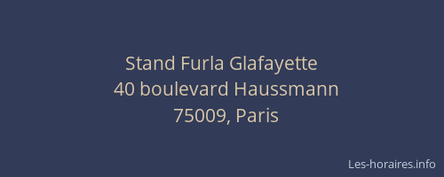 Stand Furla Glafayette