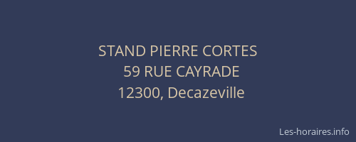 STAND PIERRE CORTES