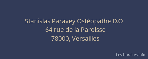Stanislas Paravey Ostéopathe D.O