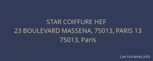 STAR COIFFURE HEF